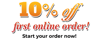 10% off First Online Order! Start your order now